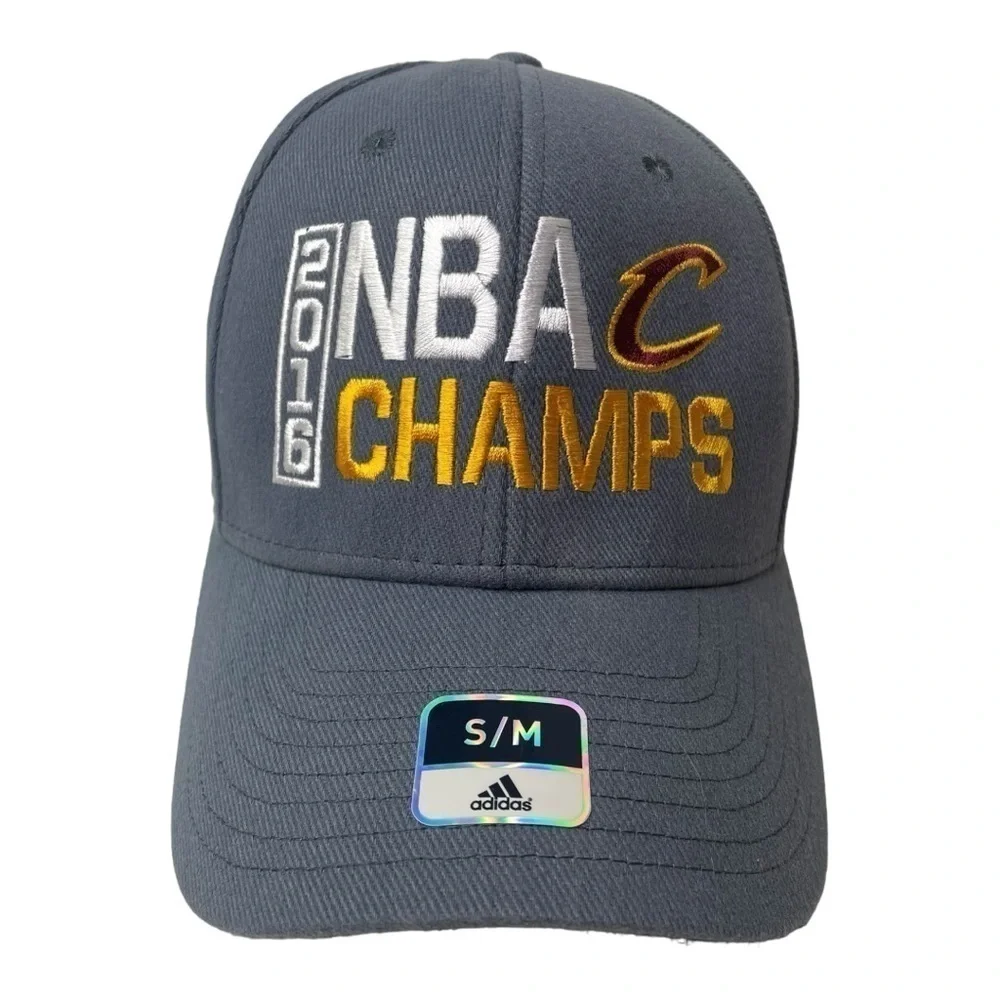 NWT Adidas Men’s 2016 NBA Champs Cleveland Cavaliers Grey Fitted Hat